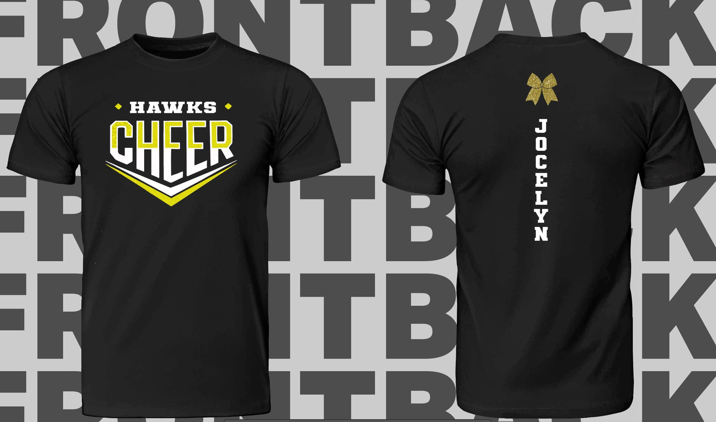 Cheer Practice top (Glitter bow)