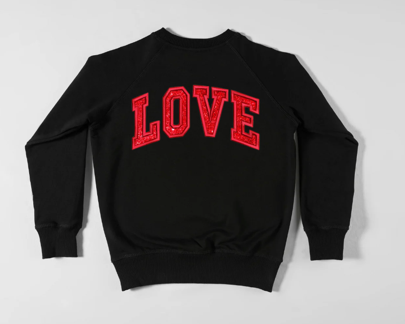 Love glitter Sweatshirt (EMBROIDERY)