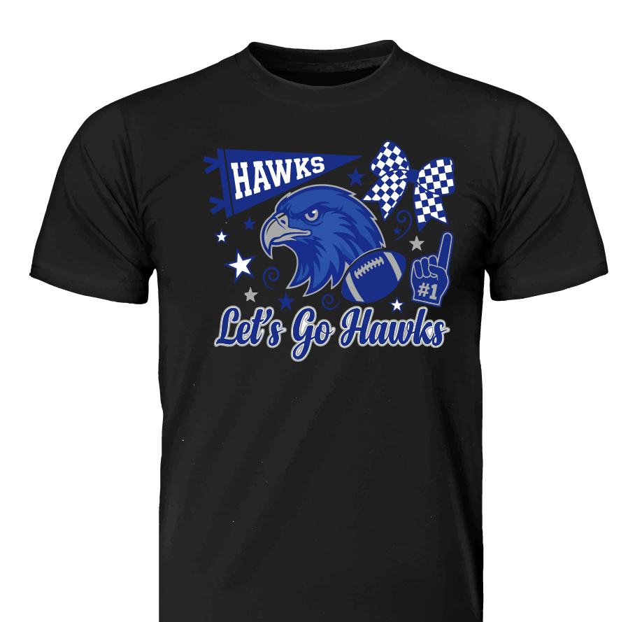 hawk black tee