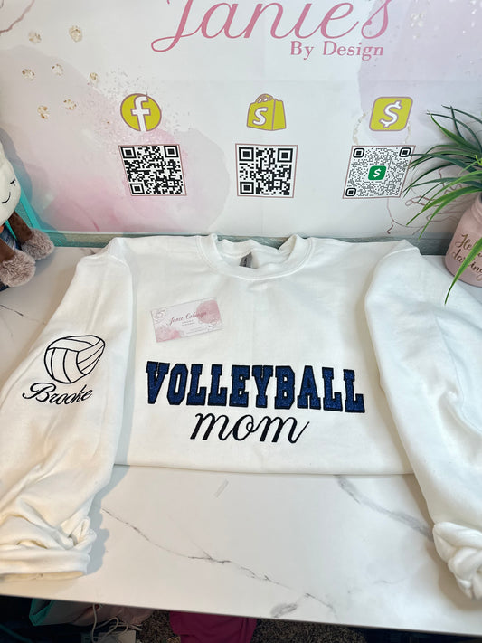 Personalize Volleyball Sweatshirt(EMBROIDERY)