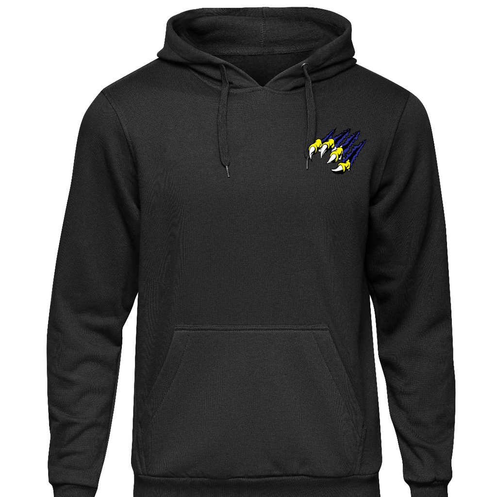 Black hoodie with logo