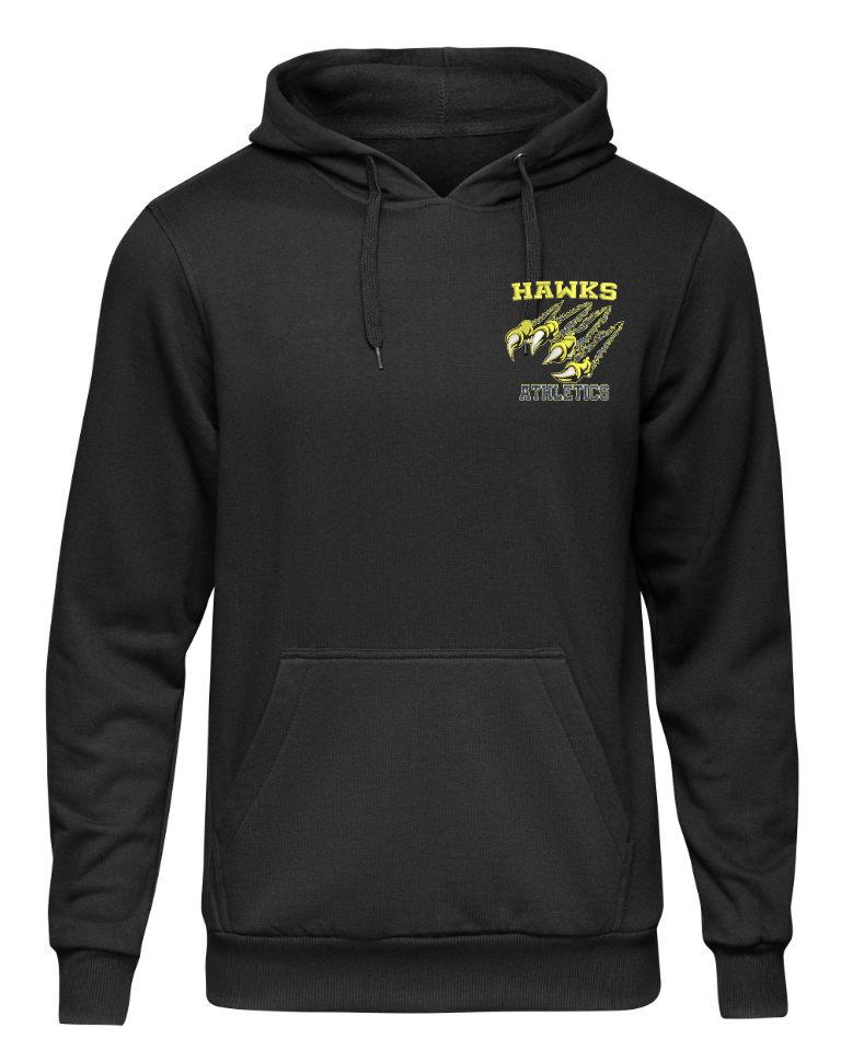 Black hoodie with logo