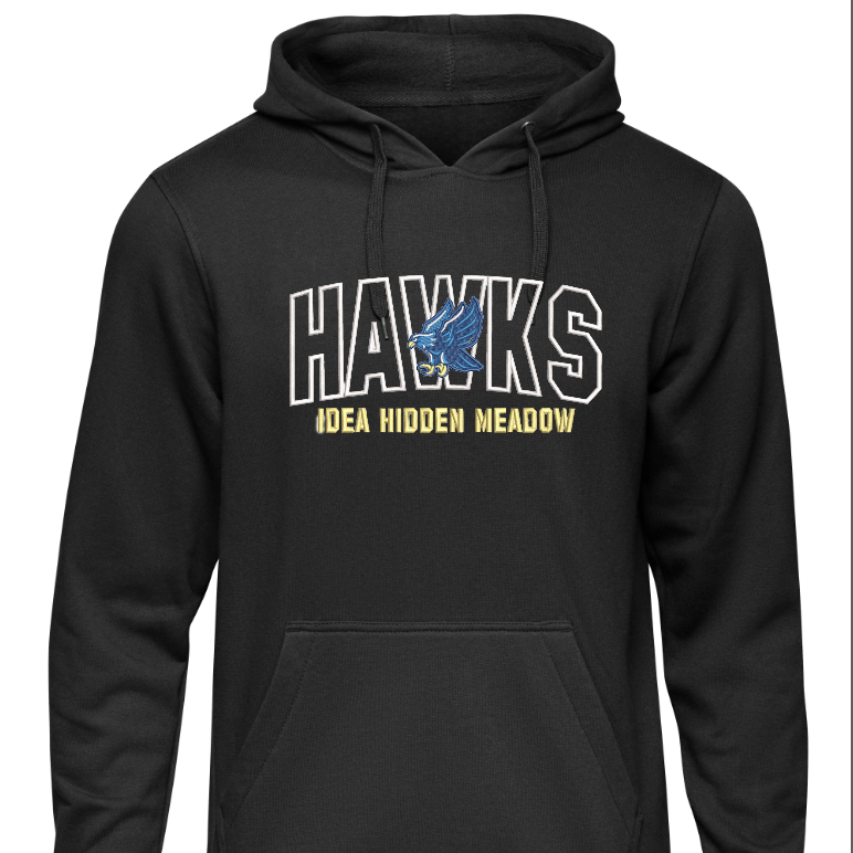 Black hoodie with logo
