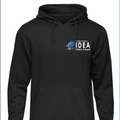 Black hoodie with logo